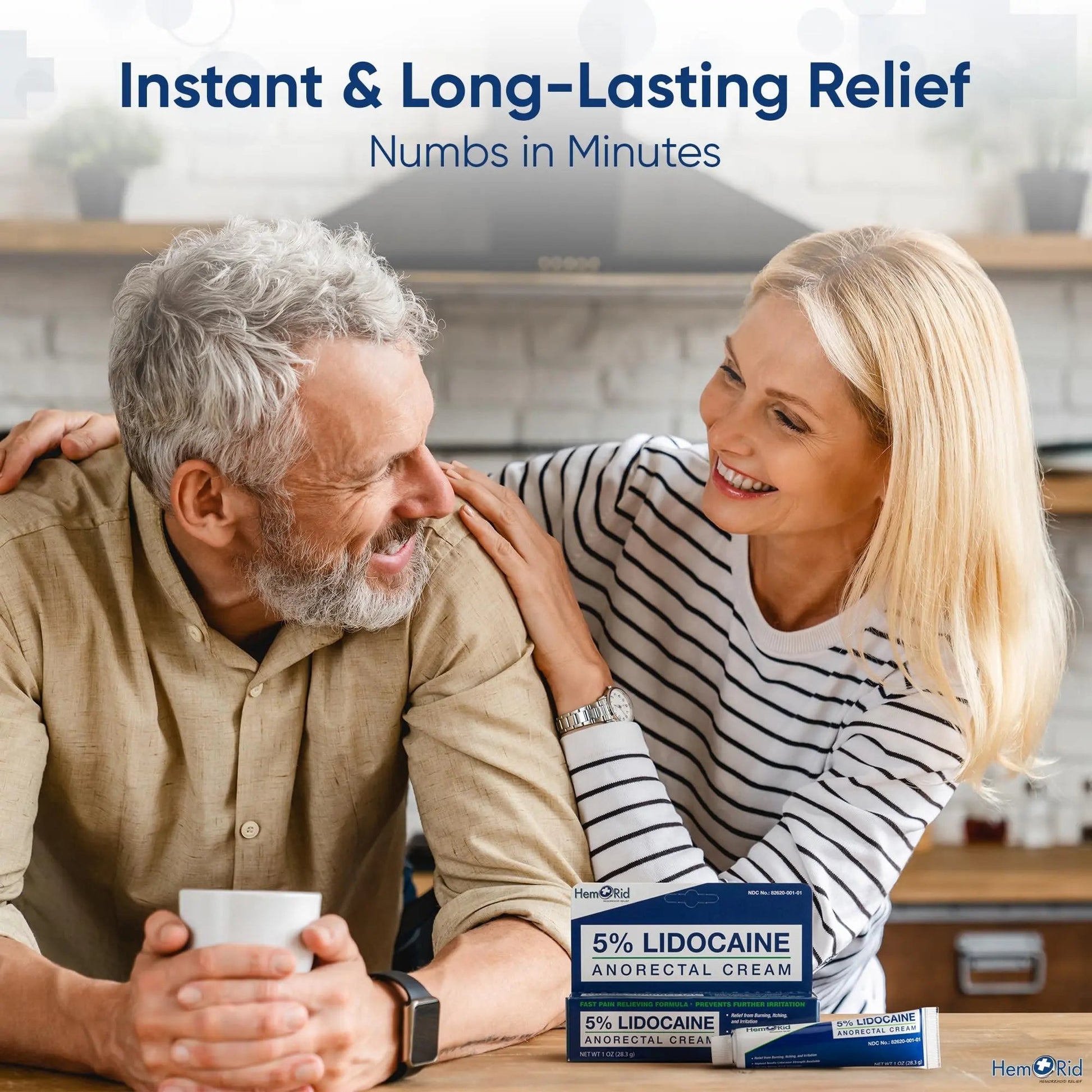 HemRid Maximum Strength Lidocaine Cream for Pain Management. Fast-Acting Hemorrhoid Solution with 5% Lidocaine. Instant Anal Itch and Numbing Effect - dailyvitalstore