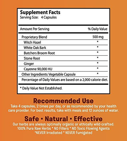 Hemroid Harry's Herbal Remedy, 30 Day (240 Count) - Natural Treatment, Pills - dailyvitalstore