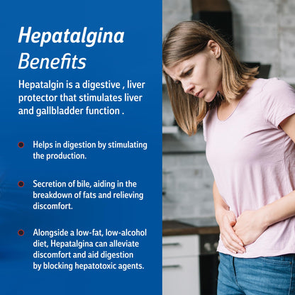 Hepatalgina Liver Support Digestive Protector - Liquid Herbal Supplement with Artichoke Extract for Liver Cleanse Detox & Repair - Liver Detox Cleanse Drops with Mint, Boldo & Carrot - 120 ml - dailyvitalstore