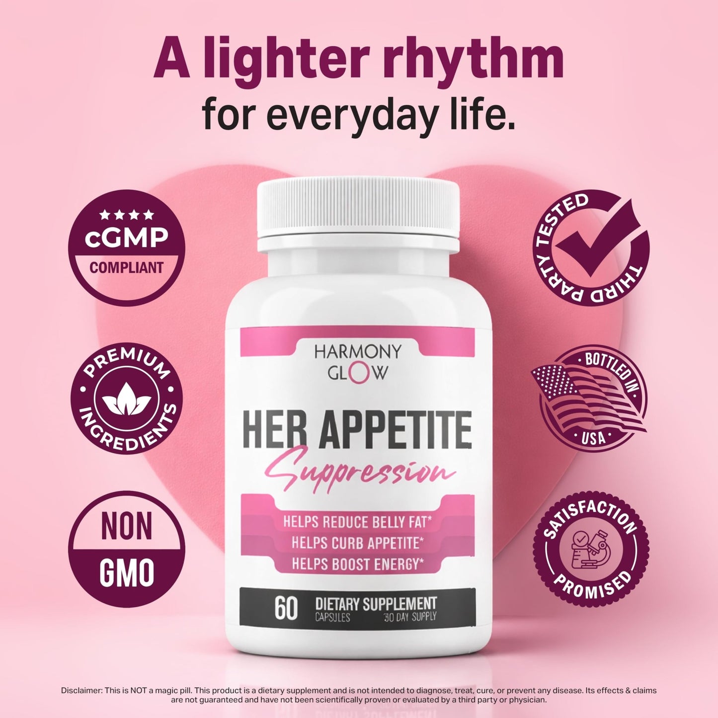 Her Appetite Suppression - Supports Related Metabolic Pathways, Promotes Weight for Women, Helps Control Appetite/Cravings & Promotes Energy - dailyvitalstore