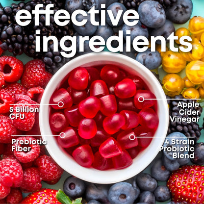her own Probiotic & Prebiotic Gummy, Supports Digestive Health, Promotes Healthy Gut, Supports Immune Health, 5 Billion CFUs, Gluten and Soy Free, - dailyvitalstore