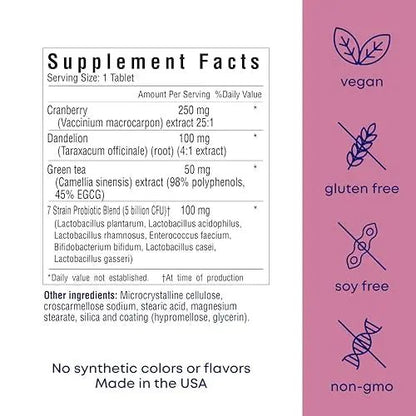 her own UTI, Helps Restore pH Balance, Supports Vaginal Flora and Balance, Promotes Urinary Health, 7 Strain Probiotic Blend, Shelf Stable, Gluten and Soy Free, Vegan, 30 Capsules, 30 Servings - dailyvitalstore