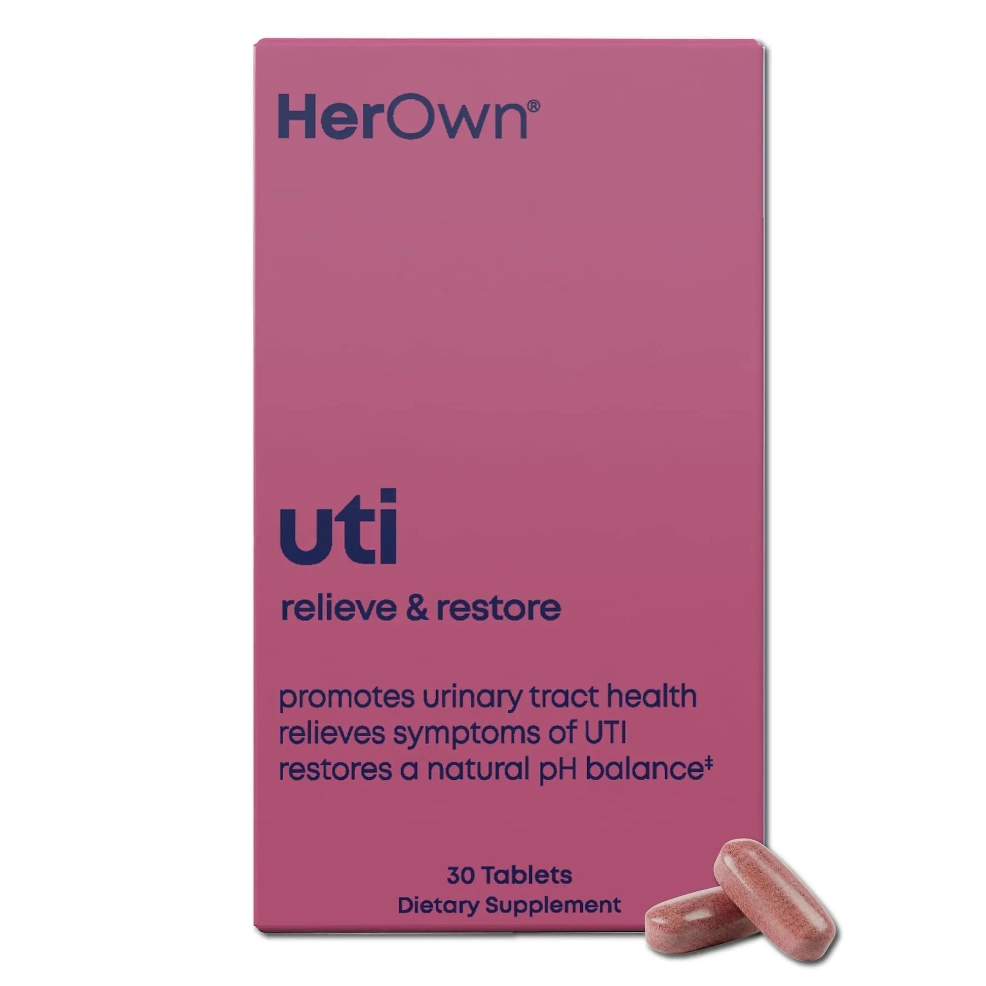 her own UTI, Helps Restore pH Balance, Supports Vaginal Flora and Balance, Promotes Urinary Health, 7 Strain Probiotic Blend, Shelf Stable, Gluten and Soy Free, Vegan, 30 Capsules, 30 Servings - dailyvitalstore