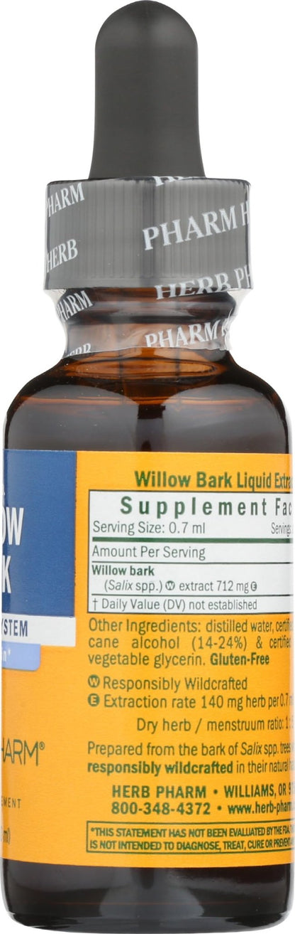 Herb Pharm Willow Bark Liquid Extract for Minor Pain - 1 Ounce (DWILL01) - dailyvitalstore