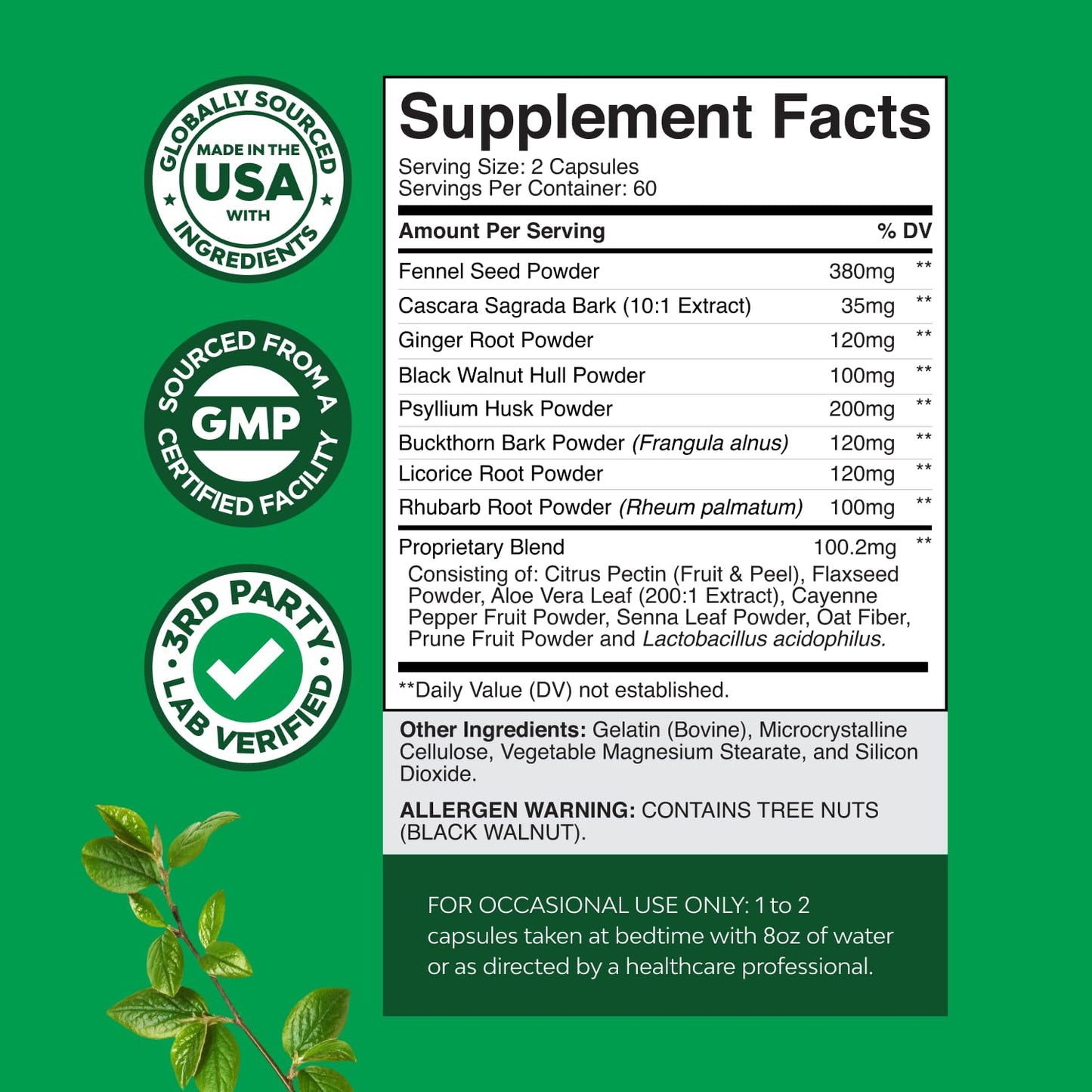 Herbal Colon Cleanse for Women & Men - 15 Day Gut Cleanse Detox for Women & Men with Senna Leaf Cascara Sagrada & Psyllium Husk for Fasting Acting Relief - dailyvitalstore