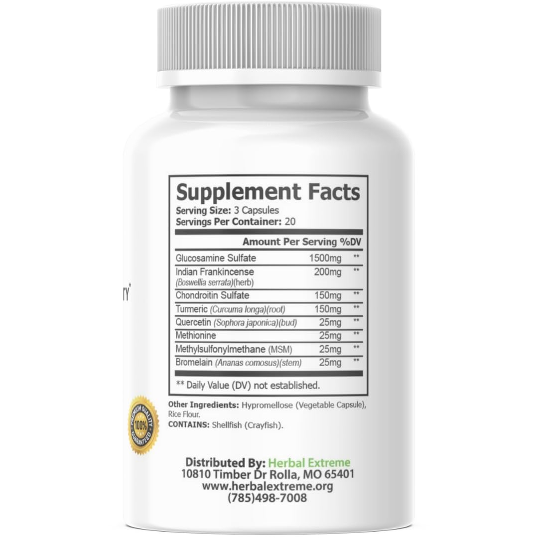 Herbal Extreme Aralgia Joint Support Supplement, 60 Capsules. - dailyvitalstore