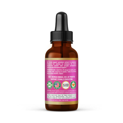 Herbal Goodness Female Support Supplement 1 Fl. oz – Natural Herbal Blend for Women’s Hormonal Health, Energy & Wellness – Adaptogenic Liquid Formula – Non-GMO, Gluten-Free – 1 Bottle - dailyvitalstore