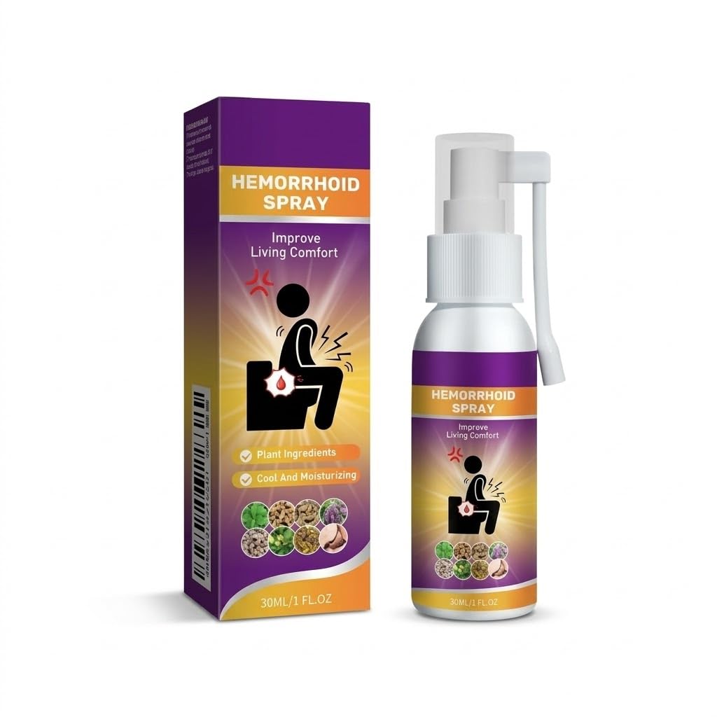Herbal hemorrhoid Spray relieves Anal Swelling, Pain, itching, discomfort, Repair Meat Ball Broken hemorrhoid Nursing Spray,30ML/1 FL.OZ - dailyvitalstore