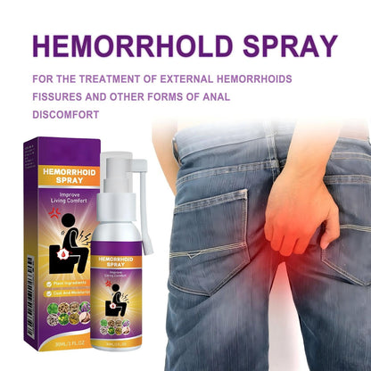 Herbal hemorrhoid Spray relieves Anal Swelling, Pain, itching, discomfort, Repair Meat Ball Broken hemorrhoid Nursing Spray,30ML/1 FL.OZ - dailyvitalstore