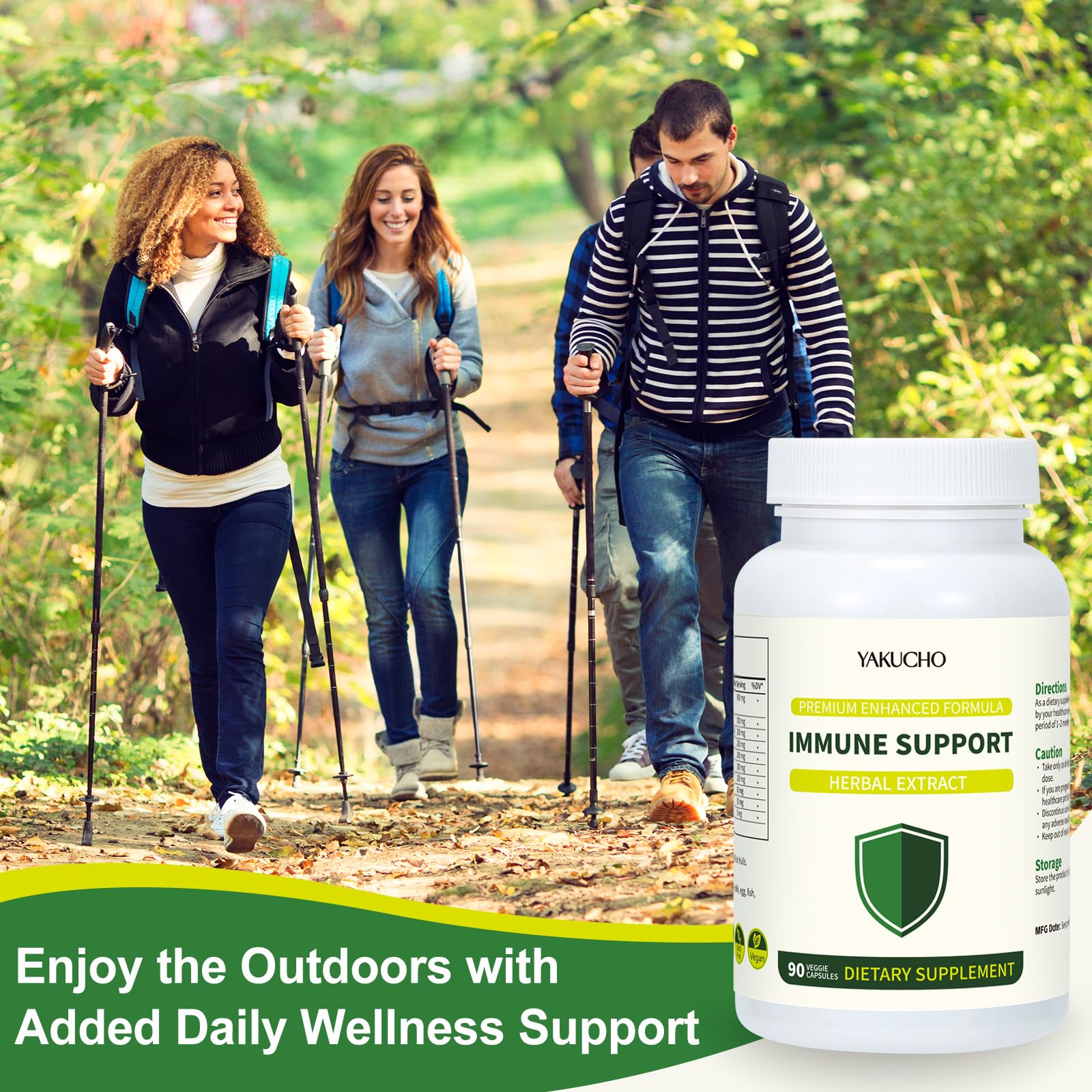 Herbal Immune Support Supplement, Vegan Capsules with Japanese Knotweed, Cat’s Claw, Skullcap & Sanguinolenta, Supports Immune Health & Overall Wellness, Gluten-Free - dailyvitalstore