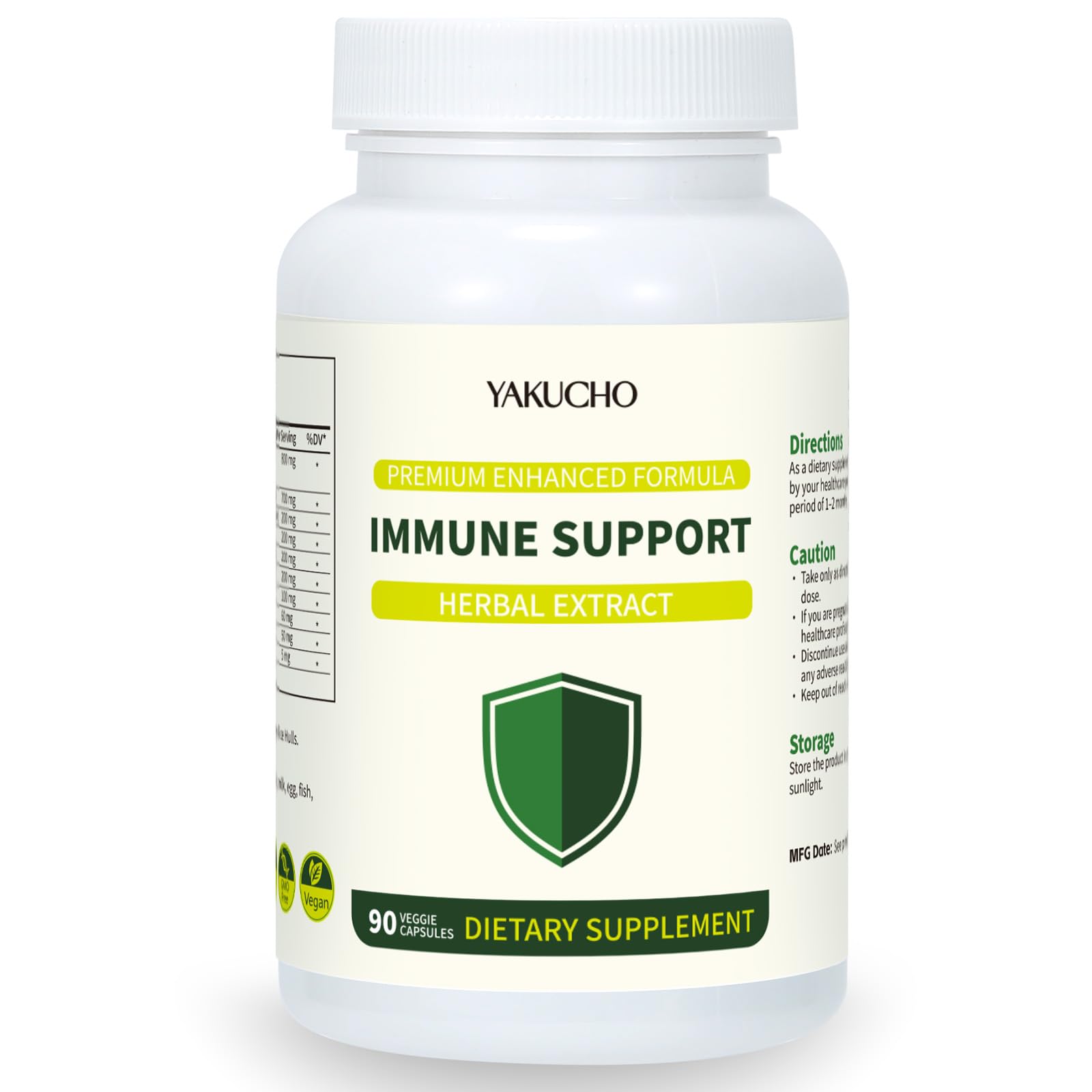 Herbal Immune Support Supplement, Vegan Capsules with Japanese Knotweed, Cat’s Claw, Skullcap & Sanguinolenta, Supports Immune Health & Overall Wellness, Gluten-Free - dailyvitalstore