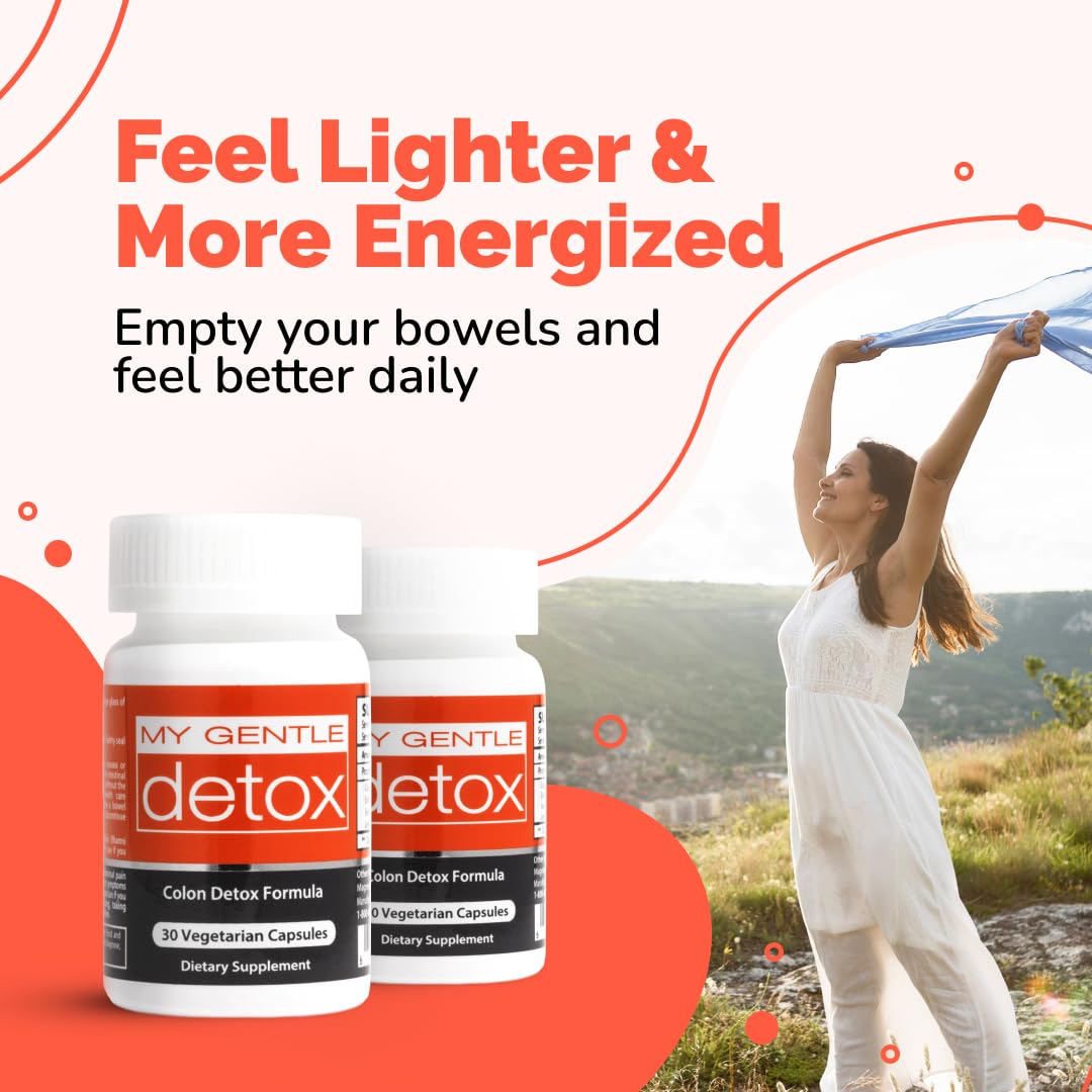 Herbal Nitro My Gentle Detox Cleanse for Women & Men - Poop Pills for Constipation Relief - Overnight Colon Cleanse Natural - dailyvitalstore