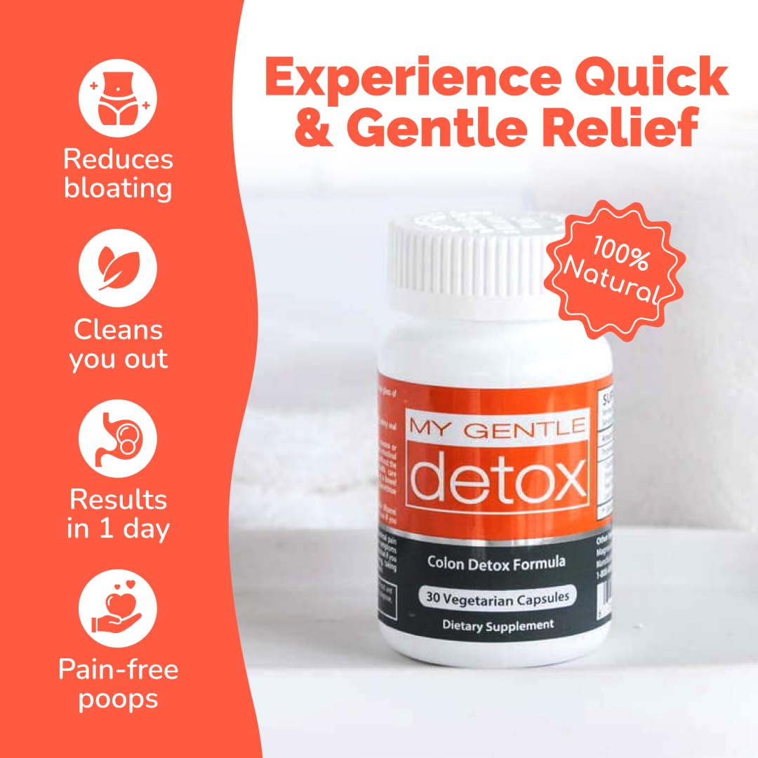 Herbal Nitro My Gentle Detox Cleanse for Women & Men - Poop Pills for Constipation Relief - Overnight Colon Cleanse Natural - dailyvitalstore