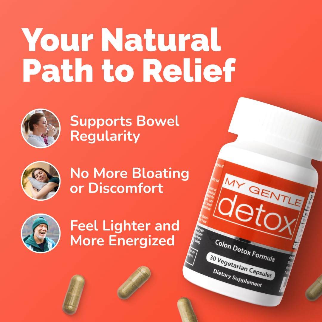Herbal Nitro My Gentle Detox Cleanse for Women & Men - Poop Pills for Constipation Relief - Overnight Colon Cleanse Natural - dailyvitalstore