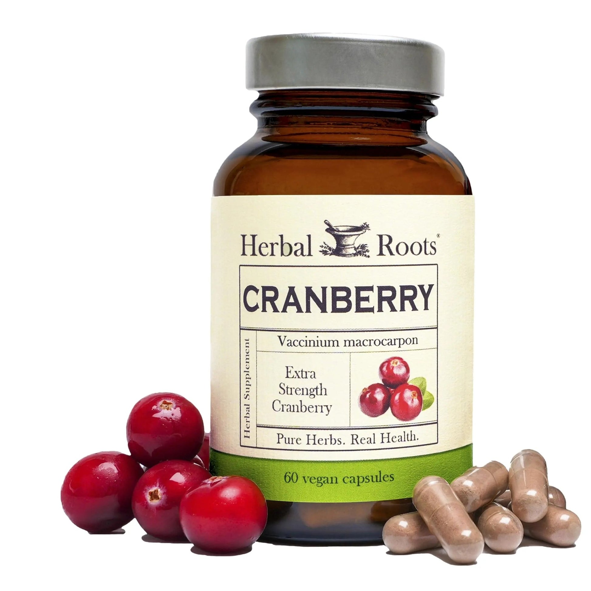 Herbal Roots Extra Strength Cranberry Pills for Women & Men with Organic Nettle | Urinary Tract Health | 60 Vegan Capsules - dailyvitalstore