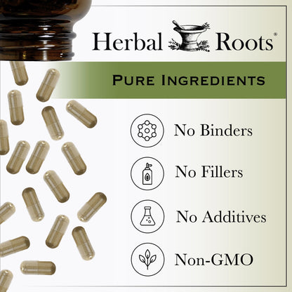 Herbal Roots Organic Hawthorn Berry Capsules | Extra Strength 1,200mg per Serving | 60 Vegan Capsules - dailyvitalstore