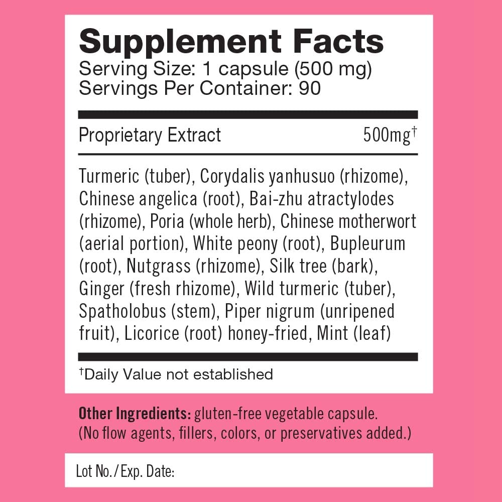 Herbalogic - Peacekeeper CX Herb Capsules - Reduces PMS Related Mood Swings - Reduces Cramps & Pain Associated with Monthly Periods - Contains Turmeric & Corydalis - 30 Cap Count - dailyvitalstore
