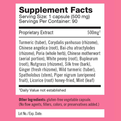 Herbalogic - Peacekeeper CX Herb Capsules - Reduces PMS Related Mood Swings - Reduces Cramps & Pain Associated with Monthly Periods - Contains Turmeric & Corydalis - 30 Cap Count - dailyvitalstore