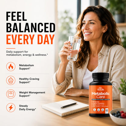 HerbaMe Berberine Supplement with Ceylon Cinnamon, Chromium, Alpha Lipoic Acid, Metabolic Care Supports Metabolism & Cardiovascular Health and Immune System - dailyvitalstore