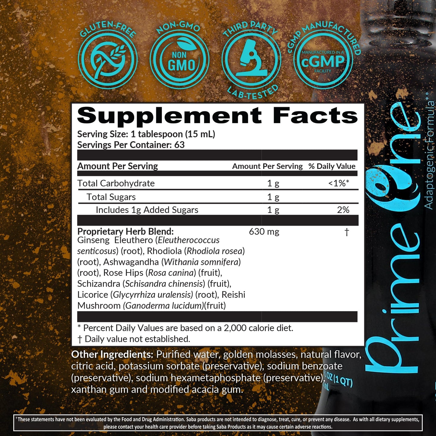 HerbFuse Ashwagandha Liquid Shots – Stress Relief Supplement for Calm Mood & Energy Support – Adaptogen Formula with Rhodiola, Reishi & Ginseng – Fast Absorption – 30 Servings – Saba Prime One - dailyvitalstore