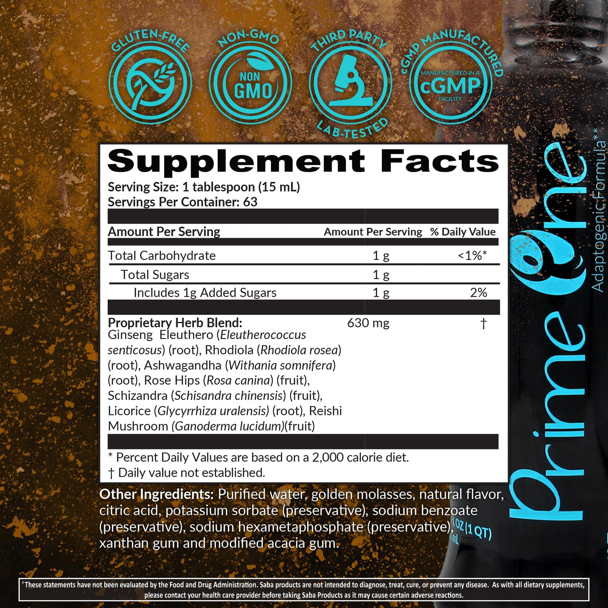 HerbFuse Ashwagandha Liquid Shots – Stress Relief Supplement for Calm Mood & Energy Support – Adaptogen Formula with Rhodiola, Reishi & Ginseng – Fast Absorption – 30 Servings – Saba Prime One - dailyvitalstore