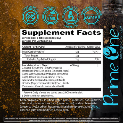 HerbFuse Ashwagandha Liquid Shots – Stress Relief Supplement for Calm Mood & Energy Support – Adaptogen Formula with Rhodiola, Reishi & Ginseng – Fast Absorption – 30 Servings – Saba Prime One - dailyvitalstore