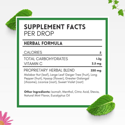 HERBION Naturals Cough Drops, Sugar Free with Stevia, Dietary Supplement, Soothes Cough, for Adults & Children Over 6 Years, 18 Count, Mint, Pack of 1 - dailyvitalstore