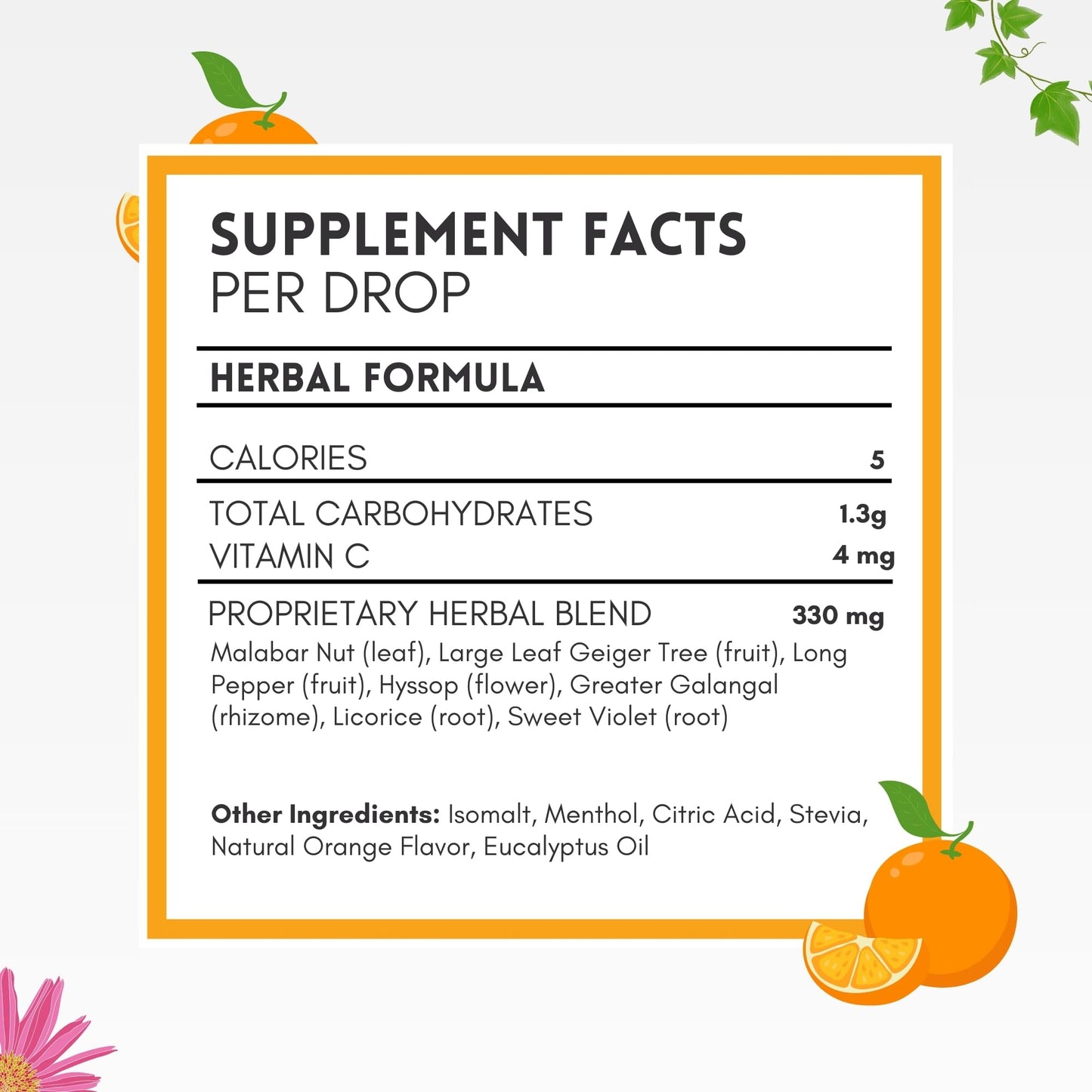 HERBION Naturals Cough Drops with Orange Flavor, Sugar-Free with Stevia, Soothes Cough, for Adults and Children Over 6 Years – Pack of 5(125 Lozenges) - dailyvitalstore