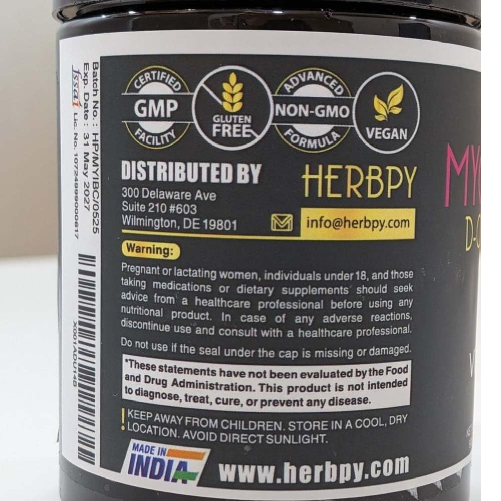 Herbpy 6in1 Premium 40:1 Myo-Inositol & D-Chiro Inositol Supplement for Women with Folate, Berberine HCl 97%, Vitamin D3 & K2 - Hormonal Balance & Ovarian Health Support- 120 Vegan Capsules - dailyvitalstore