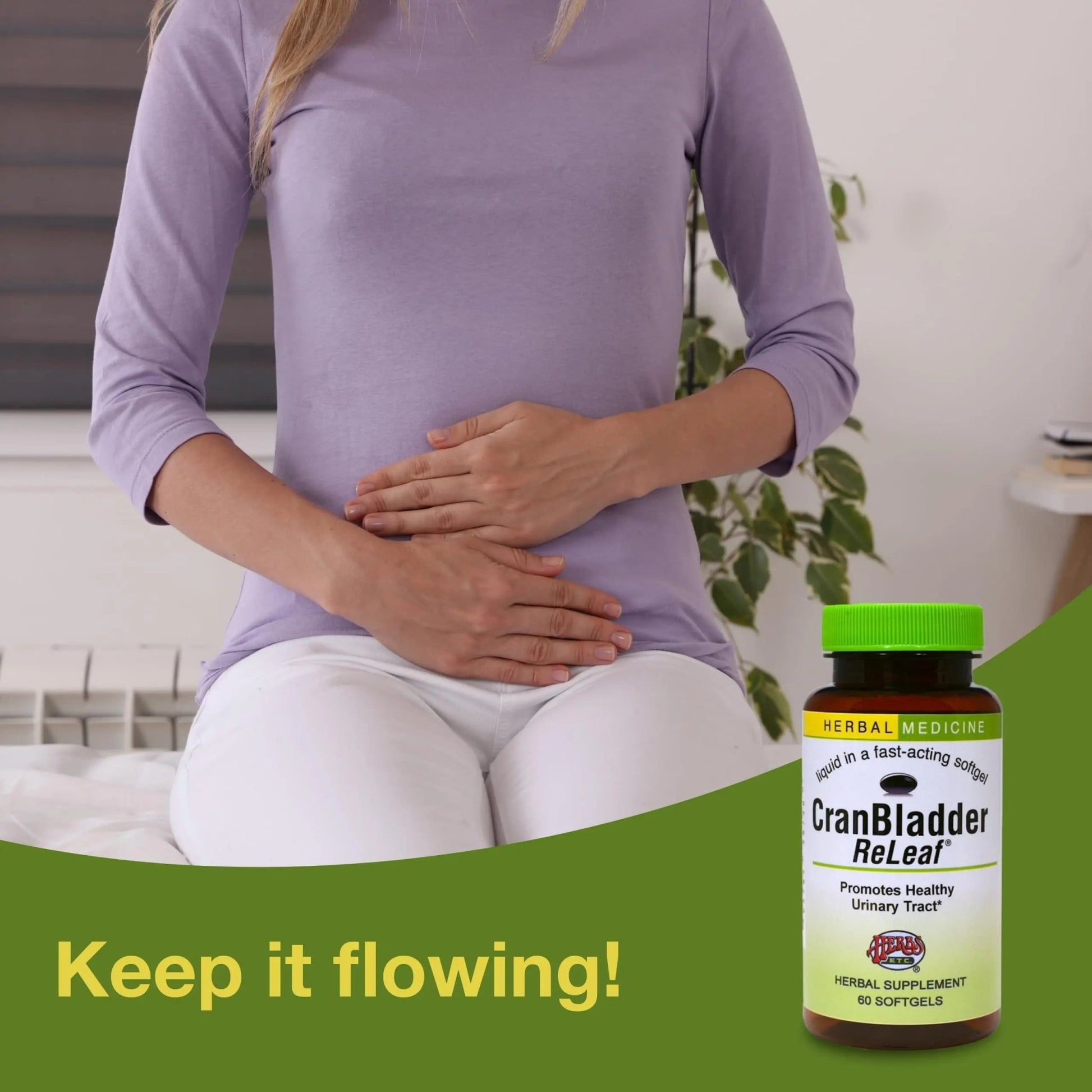 Herbs Etc. CranBladder ReLeaf Softgels - Bladder Health Support - Natural Supplement Formula to Aid Urinary Health & Comfort - Optimal Urinary Support with Cranberry - 60 Softgels (60 Servings) - dailyvitalstore