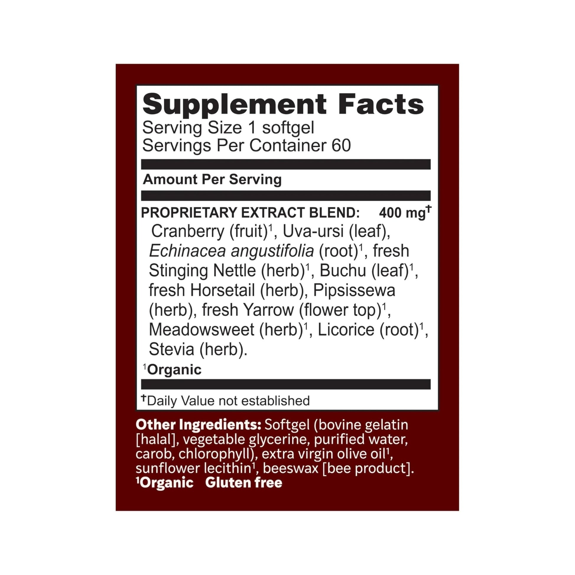 Herbs Etc. CranBladder ReLeaf Softgels - Bladder Health Support - Natural Supplement Formula to Aid Urinary Health & Comfort - Optimal Urinary Support with Cranberry - 60 Softgels (60 Servings) - dailyvitalstore