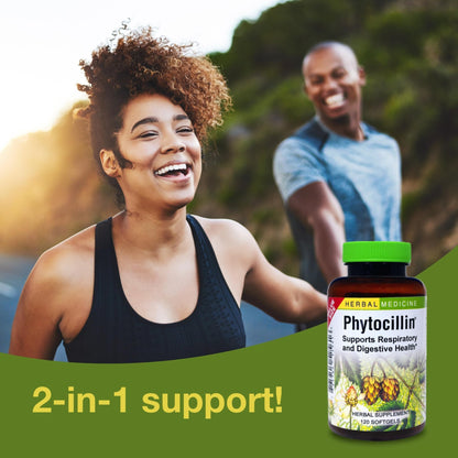 Herbs Etc. Phytocillin - Respiratory & Digestive Health Support Supplement - Herbal Formula to Support Digestion - Support Healthy Breathing - 120 Softgels (120 Servings) - dailyvitalstore