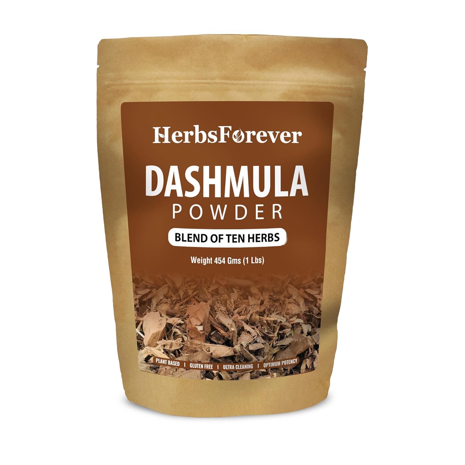 Herbsforever Dashmula Cut and Sifted (Coarse/Kawth) Herbs for Tea - Joint Comfort, Vata Calming, Female Postpartum Cycle & Wellness, Ten Authentic Ayurvedic Roots, Non GMO, Vegan 454g,1 lbs,Dashmool - dailyvitalstore