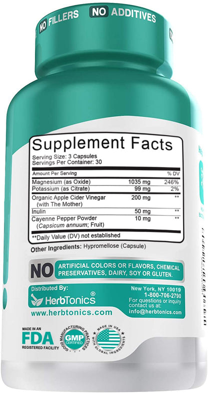 Herbtonics Oxygen Based Colon Cleanse and Detox Digestive System Formula | with Apple Cider Vinegar | Colon Cleanser Pills for Adults - dailyvitalstore