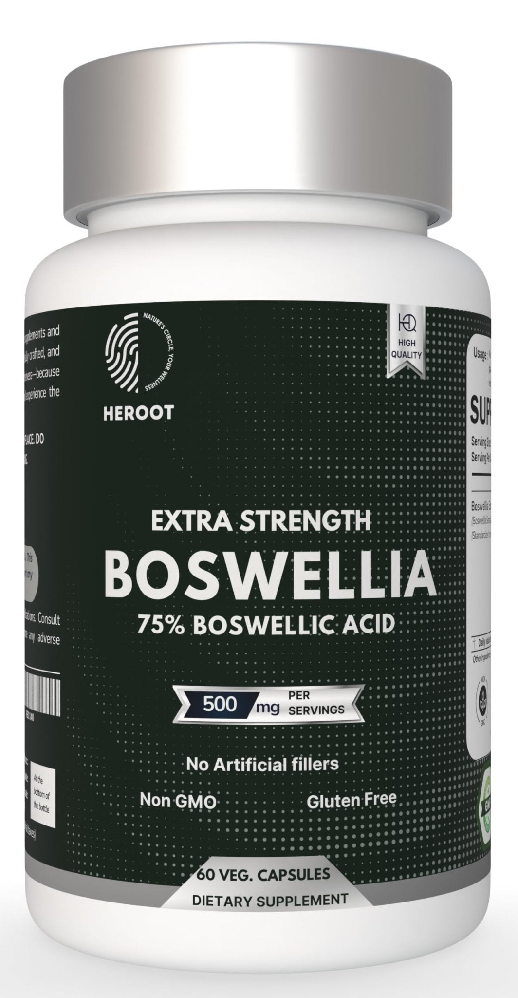 Heroot Boost Joint Mobility with 75% Extra Strength Boswellia Serrata Extract, 120 Capsules - dailyvitalstore