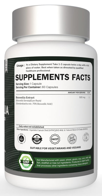 Heroot Boost Joint Mobility with 75% Extra Strength Boswellia Serrata Extract, 120 Capsules - dailyvitalstore