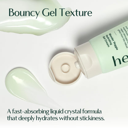 Hersteller Wonder Veggie Hydrating Gel Cream, Vegan K-Beauty Face Moisturizer with 72% Kale Extract, Lightweight Non-Sticky 24H Hydration for Sensitive Skin, Value Size, 2.7 fl oz / 80ml - dailyvitalstore