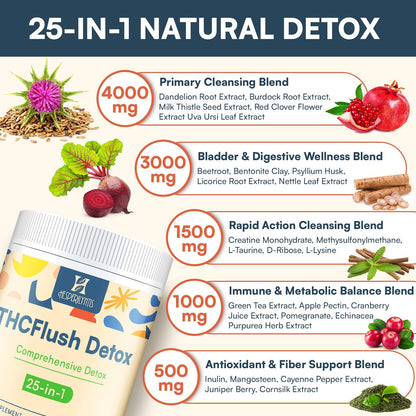 Hesperilyntis Detox Powder Supplement for Men & Women, Natural Herbal Formula for Liver, Kidney & Digestion, Natural Flavor, 30 Servings - dailyvitalstore