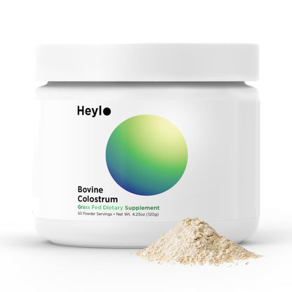 Heylo Premium Colostrum Powder – 100% Pure, Grass-Fed Bovine 40% IgG Supplement, Natural Gut Health Bloating Immunity Skin & Hair, Muscle Recovery, Rich in Immunoglobulins, 60 Servings - dailyvitalstore