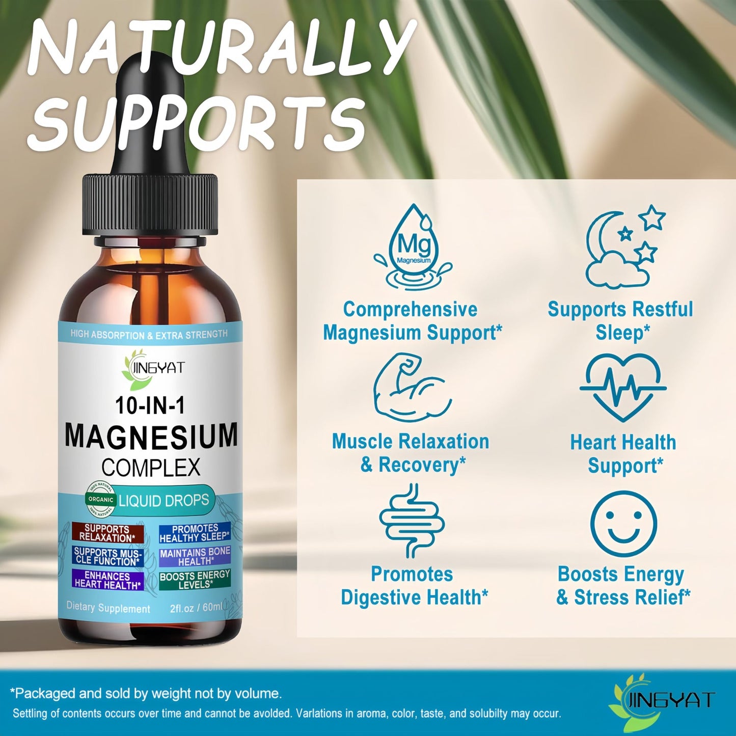 High Absorption Magnesium Complex Drops | 10-in-1 Liquid Magnesium Complex for Women & Men with Glycinate,Citrate,Taurate | for Stress Relief,Sleep,Heart Health | Vegan,Non-GMO,Fast-Acting Formula - dailyvitalstore