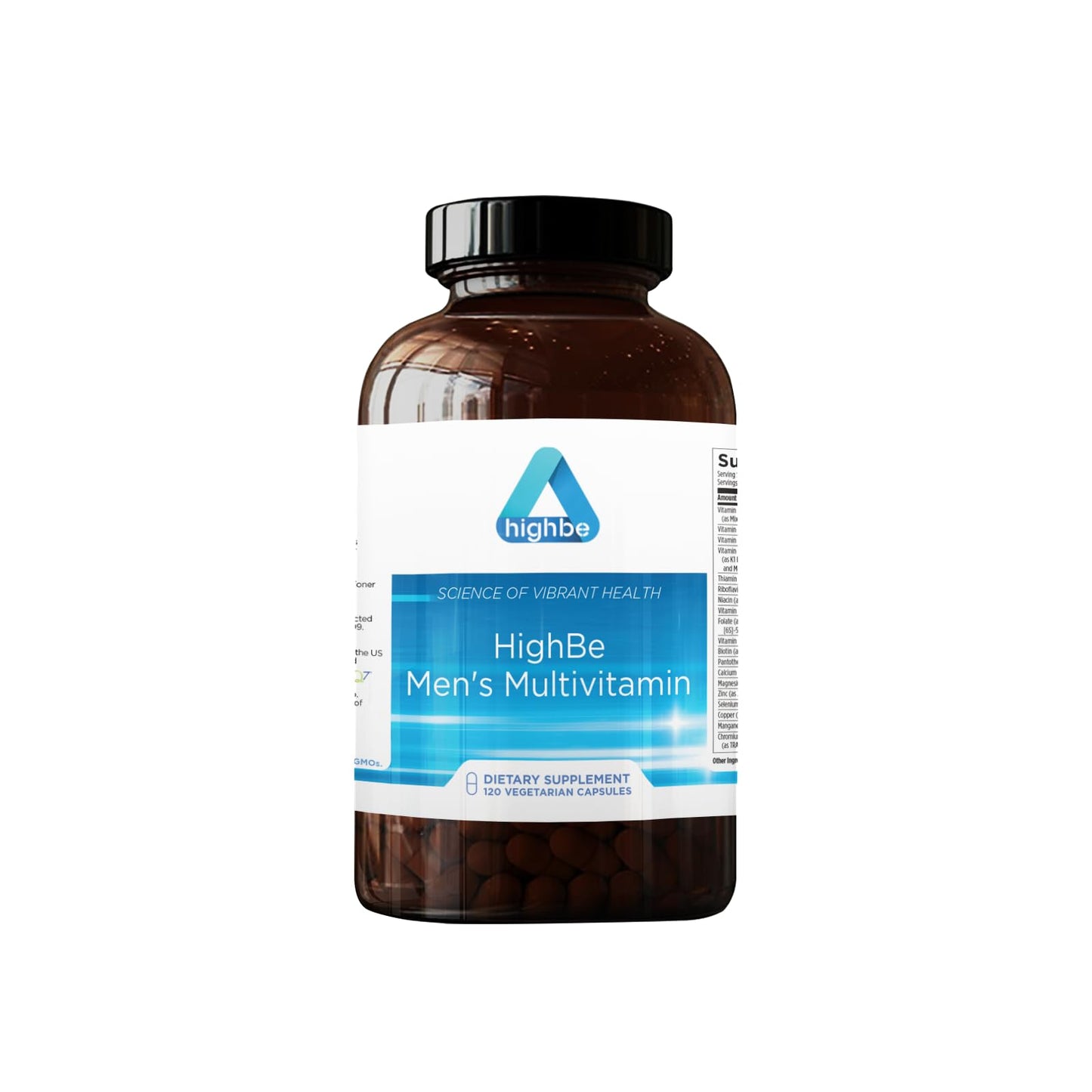 Highbe Men's Multivitamin, 120 Vegetarian Capsules, Daily Supplement with Vitamins and Minerals - dailyvitalstore