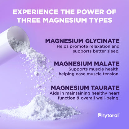 Highly Potent Magnesium Complex Capsules - Triple Magnesium Blend with Taurate Glycinate and Malate - 400mg Supplement Supports Relaxation & Overall Wellness Non-GMO Vegan - 90 Count - dailyvitalstore