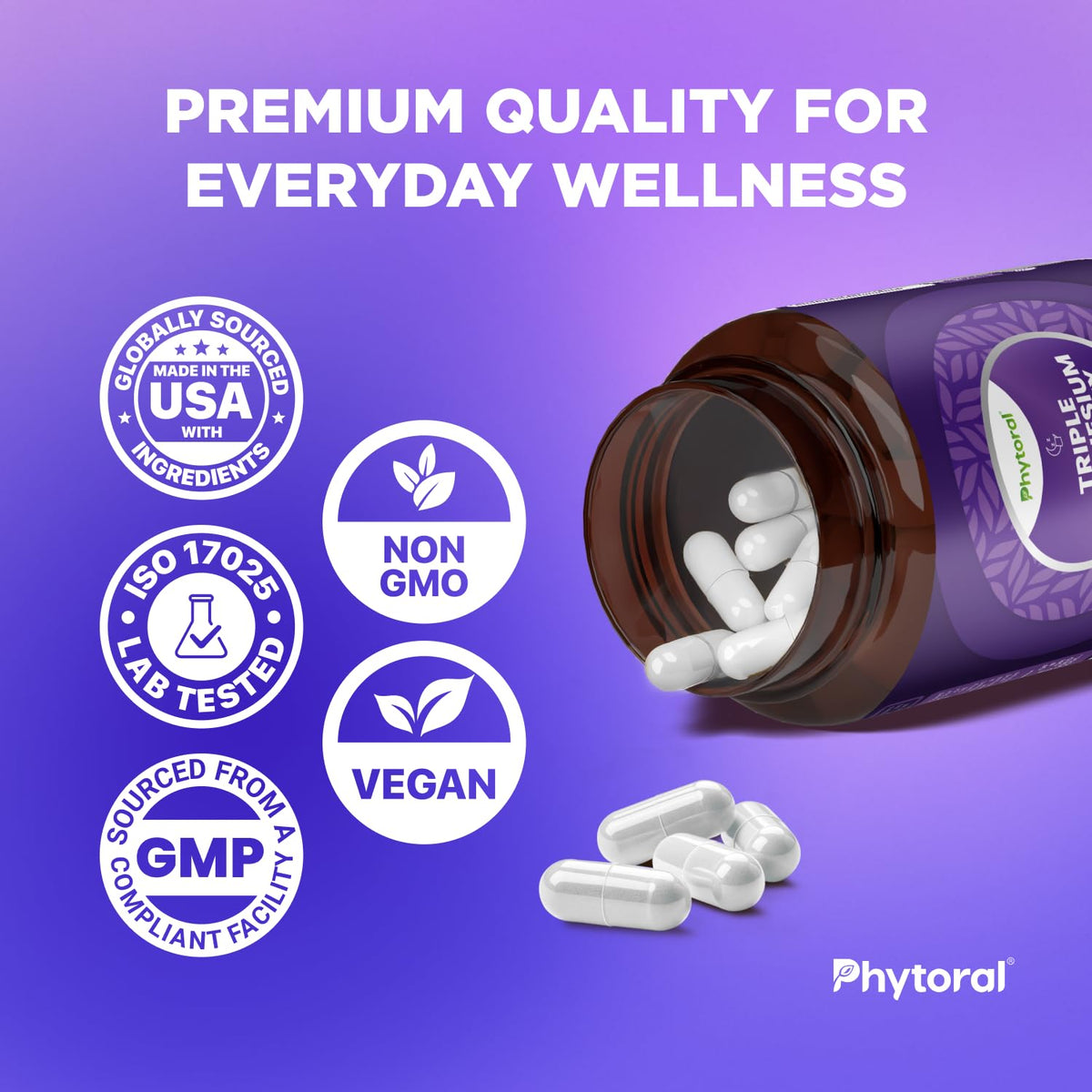 Highly Potent Magnesium Complex Capsules - Triple Magnesium Blend with Taurate Glycinate and Malate - 400mg Supplement Supports Relaxation & Overall Wellness Non-GMO Vegan - 90 Count - dailyvitalstore
