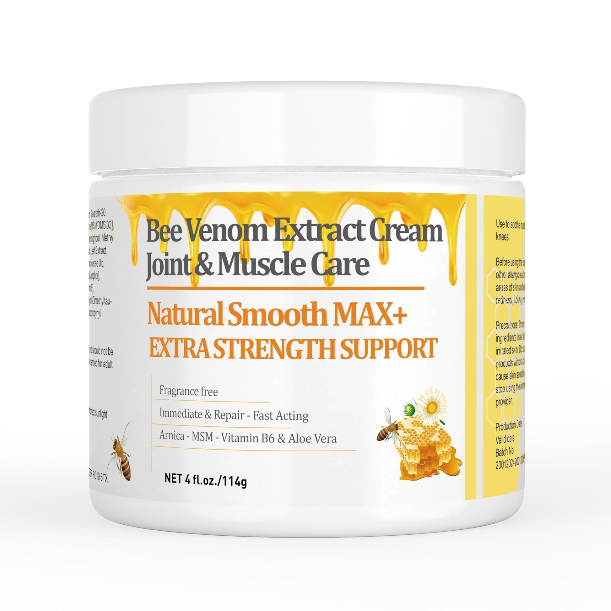 HIKCOSLLY New Zealand Bee Venom Cream, High Strength Recovery Muscle Joint Cream, Natural Organic, Soothe Back, Neck, Hands, Feet, Shoulder, Leg, Knee, Ankle Pain - dailyvitalstore
