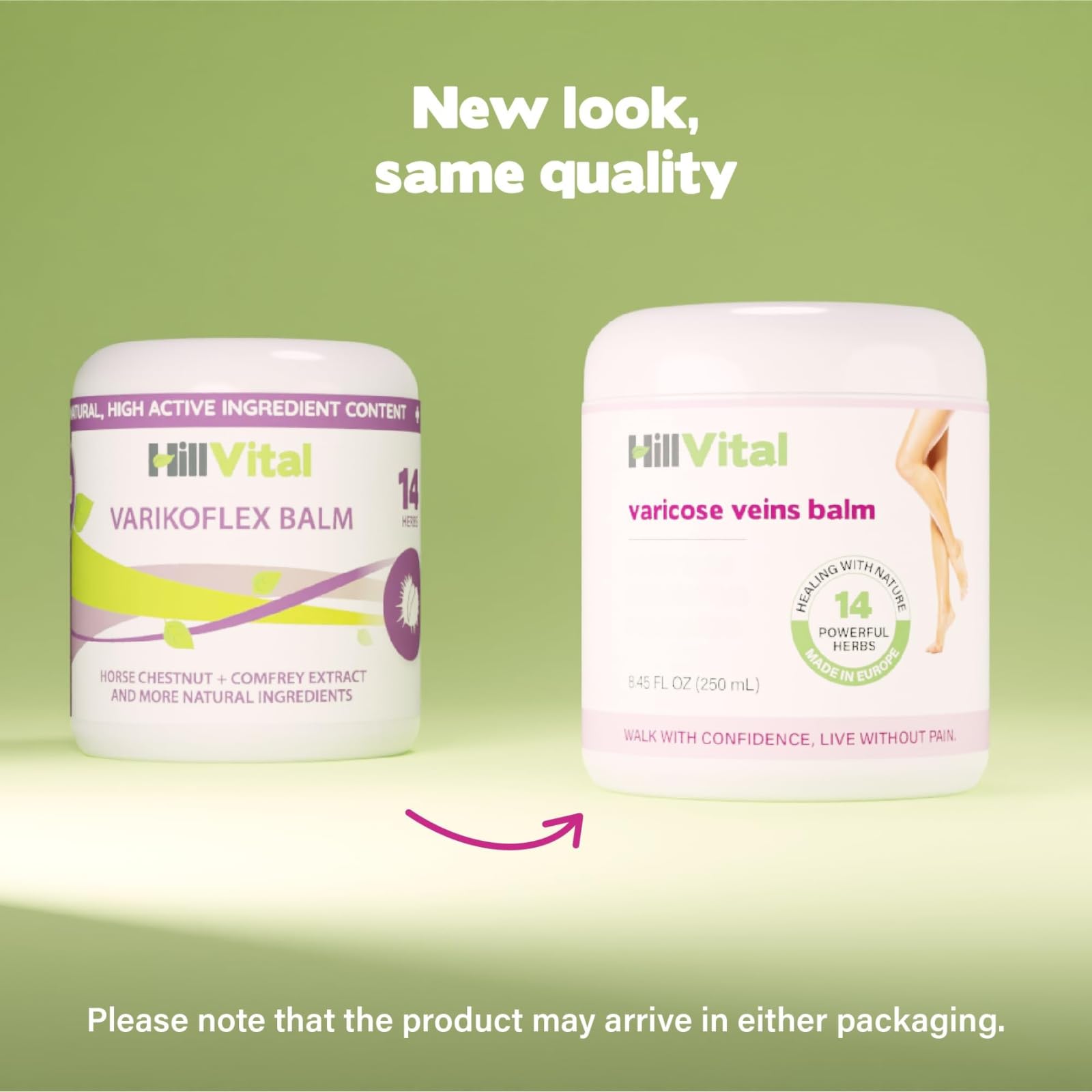 Hill Vital Natural Solutions HillVital Herbal Leg Care Balm with Horse Chestnut – Lightweight Botanical Cream for Daily Skin Care & Massage, Non-Greasy Formula for Legs & Body, 250 ml - dailyvitalstore