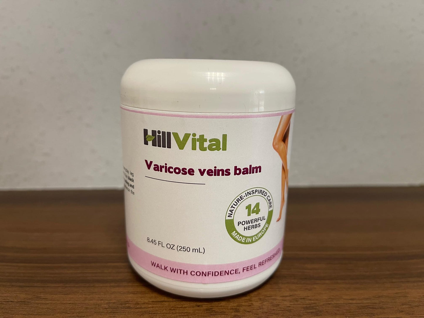 Hill Vital Natural Solutions HillVital Herbal Leg Care Balm with Horse Chestnut – Lightweight Botanical Cream for Daily Skin Care & Massage, Non-Greasy Formula for Legs & Body, 250 ml - dailyvitalstore