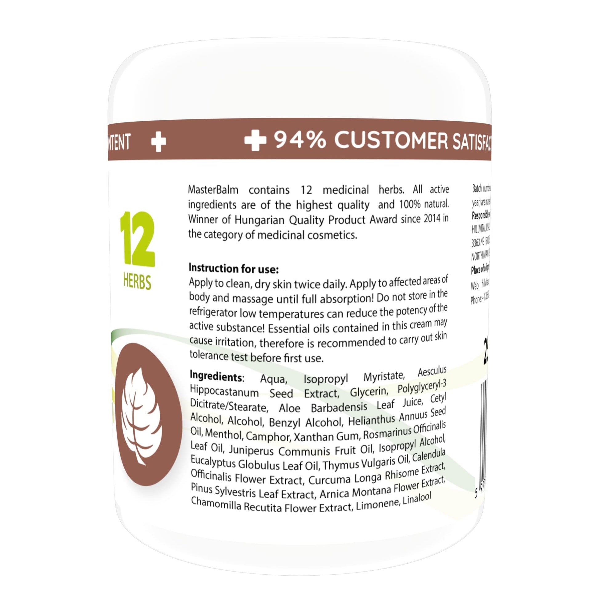 HillVital Herbal Joint Care Balm – Soothing Arnica & Turmeric Blend for Muscles & Joints – Lightweight Herbal Cooling Gel with Mint & Rosemary – Fast-Absorbing Natural Topical Cream - dailyvitalstore