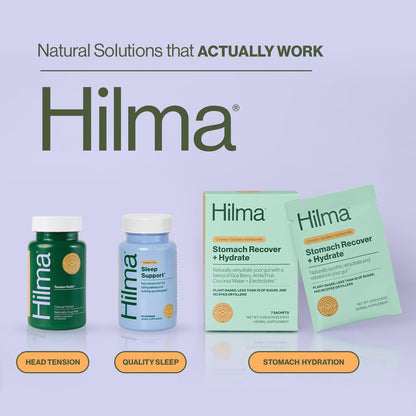 Hilma Natural Tension Headache Relief, Supplements with Magnesium, Boswellia and Feverfew, 50 Vegan Capsules - dailyvitalstore