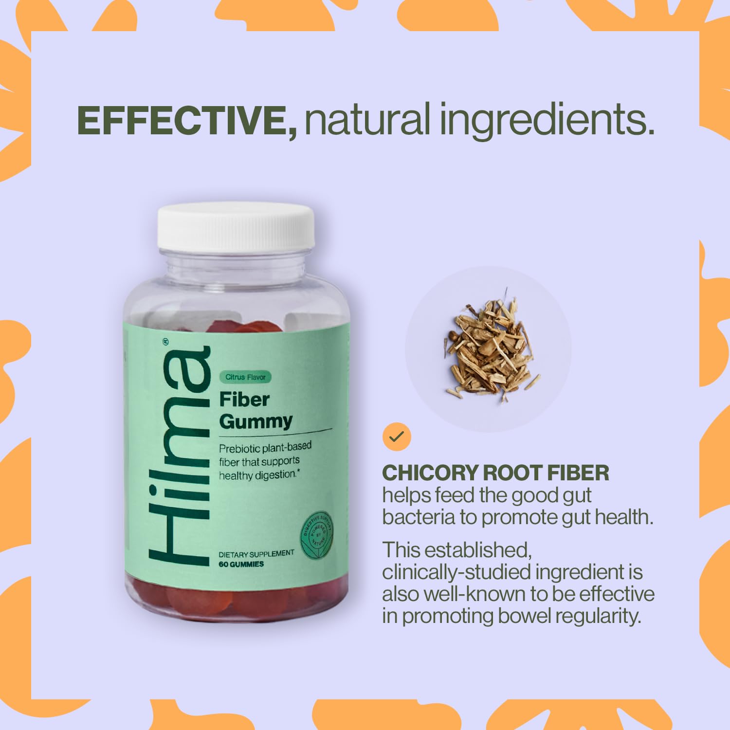 Hilma Prebiotic Fiber Gummies, Daily Fiber Supplement, Gummies for Adults, Supports Gut Health for Women and Promotes Regularity, - dailyvitalstore