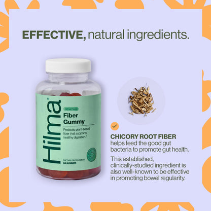 Hilma Prebiotic Fiber Gummies, Daily Fiber Supplement, Gummies for Adults, Supports Gut Health for Women and Promotes Regularity, - dailyvitalstore